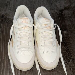 Reebok Classic Cream and White Sneakers
